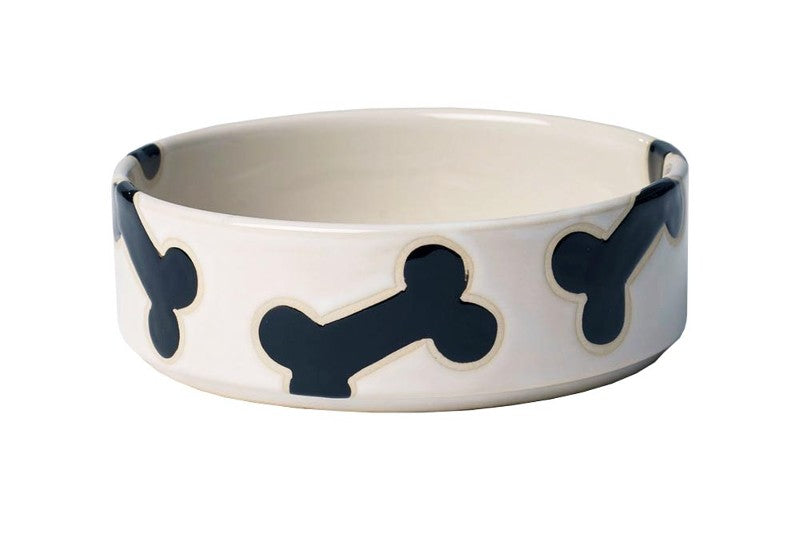 Slicker Bones Bowl - Black/Natural 15cm