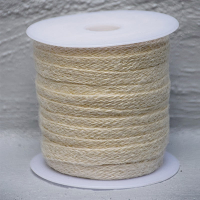 Woven Jute 10mm x 25mtrs Off White