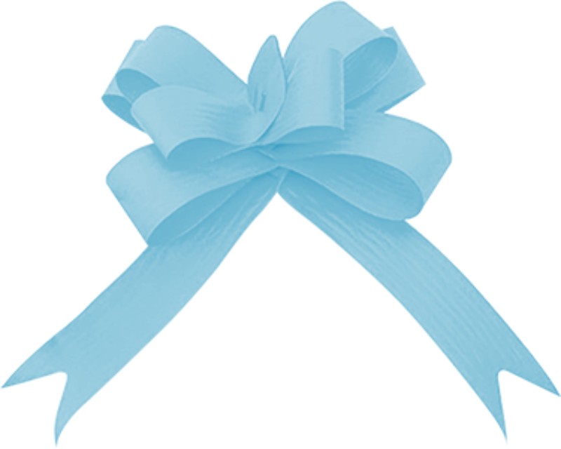 Pull Bows 19mm X 100 Pieces Pale Blue