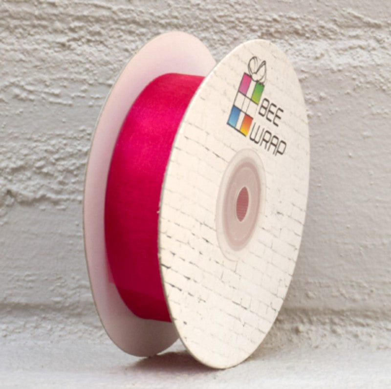 Organza Ribbon -  25mm x 50mtrs HOT PINK