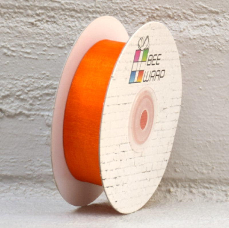 Organza Ribbon -  25mm x 50mtrs ORANGE