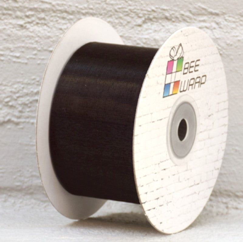 Organza Ribbon -  50mm x 50mtrs BLACK