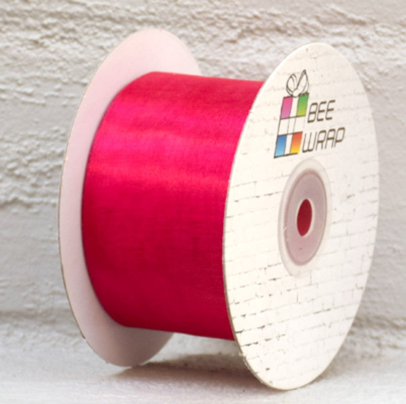 Organza Ribbon -  50mm x 50mtrs HOT PINK
