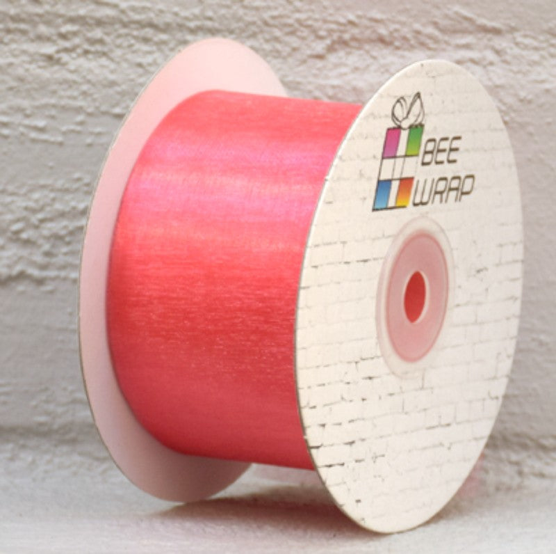 Organza Ribbon -  50mm x 50mtrs Peach
