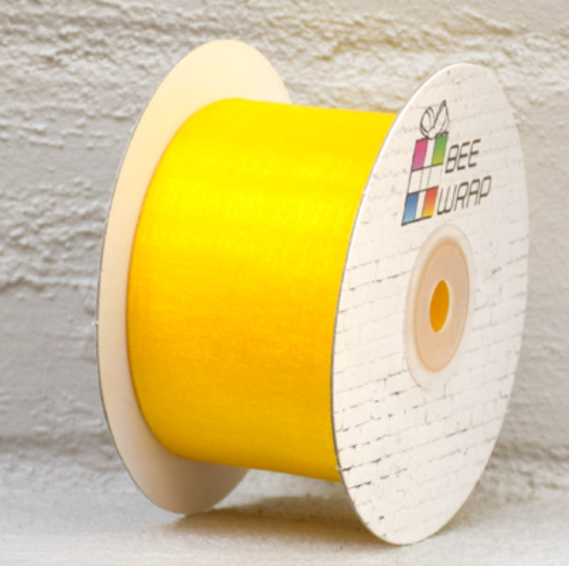 Organza Ribbon -  50mm x 50mtrs YELLOW