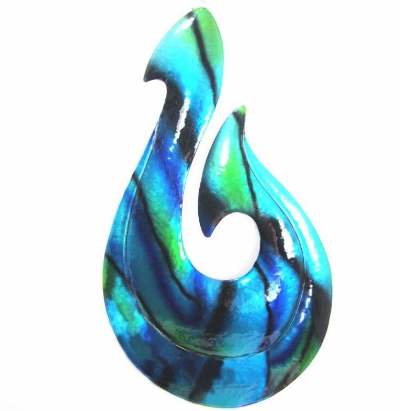 Metal Wall Hanging - Koru Fish Hook Small (39cm)