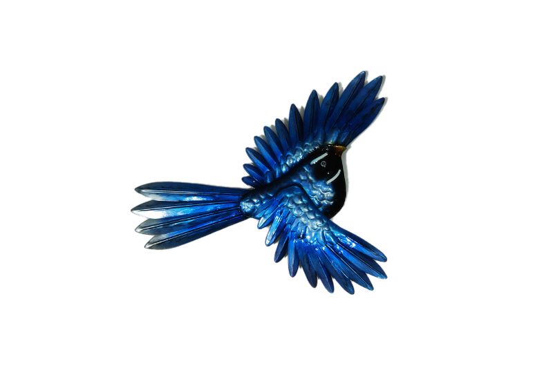 Metal Wall Hanging - Fantail in Flight (28cm)