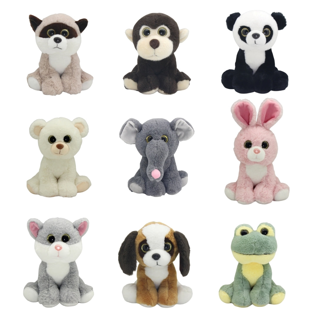 Plush Soft Toys - Assorted Animals Set of 9. Price per Set of 9.