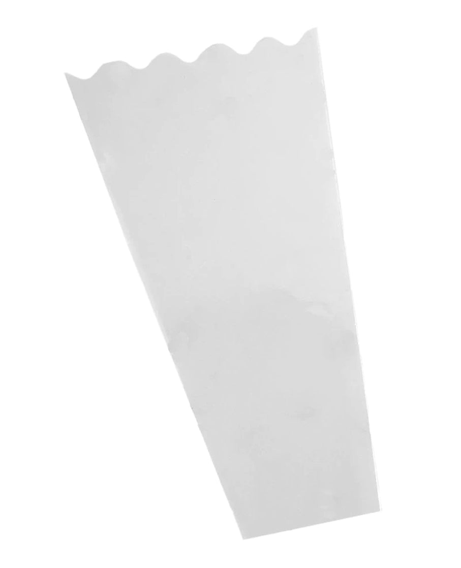 Clear Cello Sleeve with Scalloped Edge Pack of 50 28mic