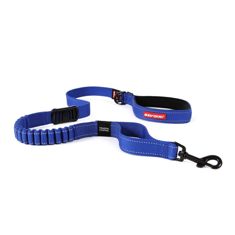 Dog Lead - Ezy Dog Zero Shock Leash - 120cm - Blue