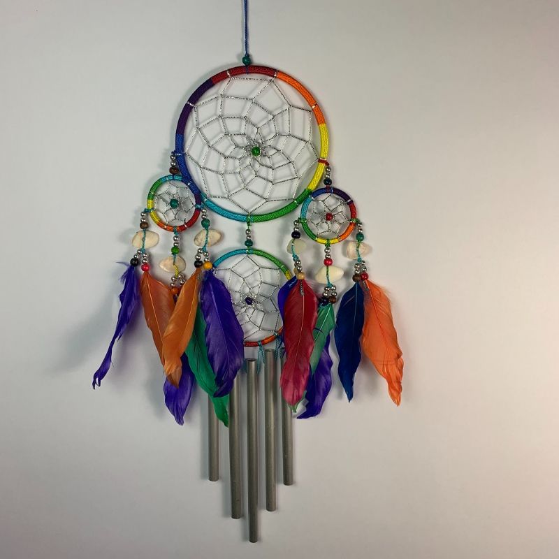 Dreamcatcher 4 Hoop Windchime Multi 12cm