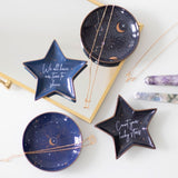 Ceramic Blue Crescent Moon Trinket Dish