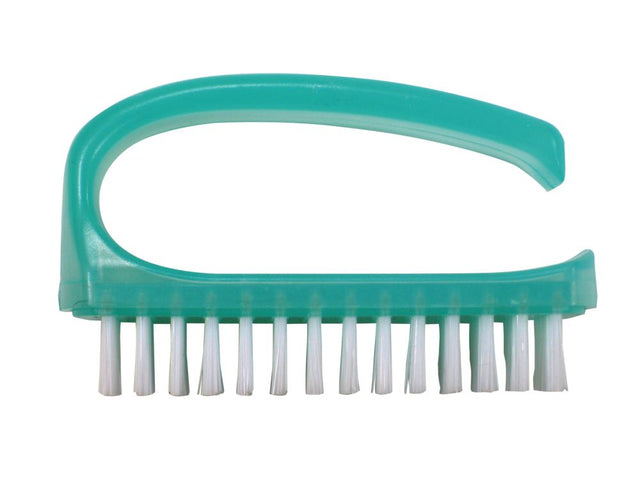 Manicare Nail Brush in mint green with easy-grip handle and durable nylon bristles for effective nail cleaning.