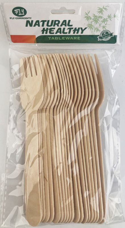 DISPOSABLE KNIVES - WOODEN 20PCS 15.7CM (240pcs)