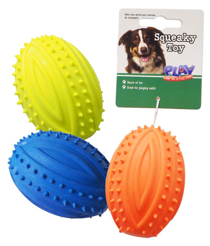 Dog Toy - SPIKEY BALL SQUEAK (12 Assorted Units)