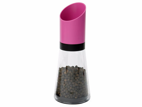 Topsy Turvy Pink Pepper Shaker with ceramic body, ensures effortless grinding and adds elegance to your kitchen essentials.