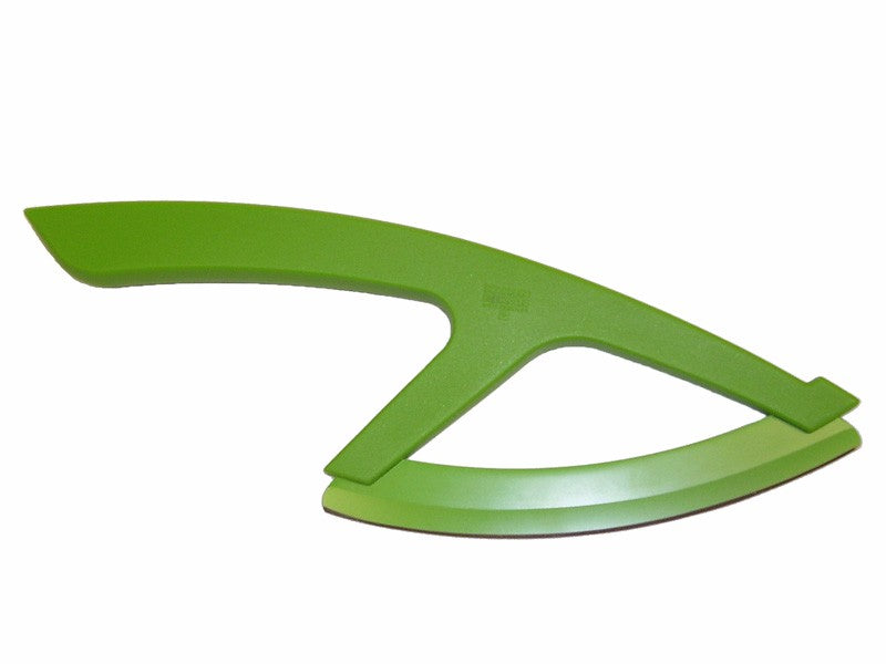 Kulu Green Herb and Veggie Knife by Kuhn Rikon: high carbon steel blade with non-stick coating for effortless chopping.