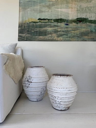 Lombok Pot - Mia Antique Whitewash Small (38 x 40cm)