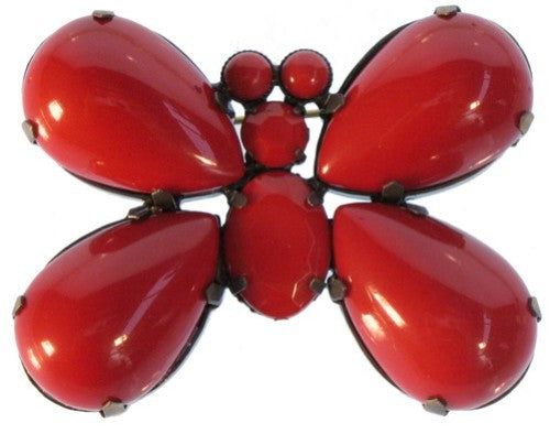 Brooch - Matte Butterfly (Red)