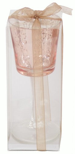 Candle Holder - Decorative Wine Glass (Copper)
