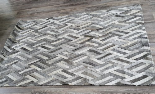 Rug - Cowhide Leather - Zigzag