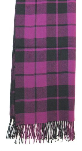Scarf - Acrylic Check (Violet)