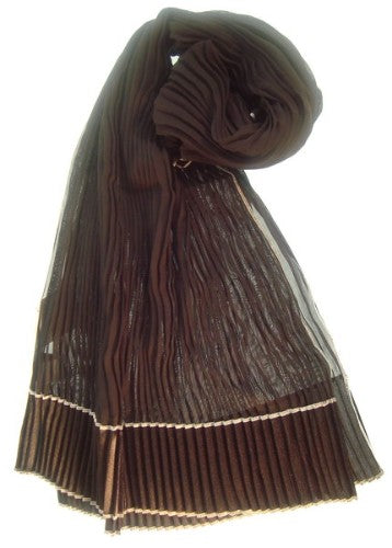 Scarf - Pleated Evening Wrap (Black)