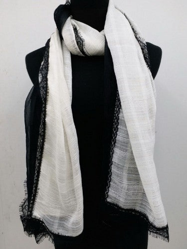 Scarf - Lace Edge (Black)