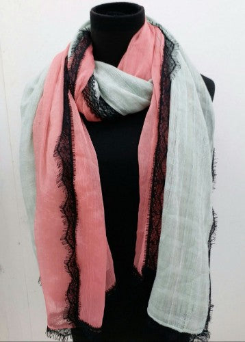 Scarf - Lace Edge (Mint)