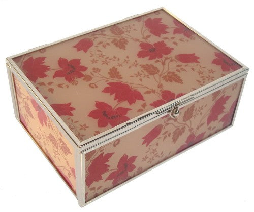 Box - Floral Glass (Red)