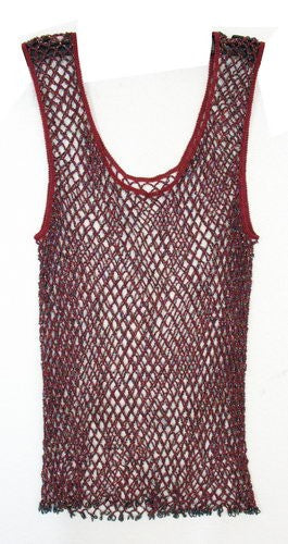 Vest / Singlet - Medium Beaded (Red)