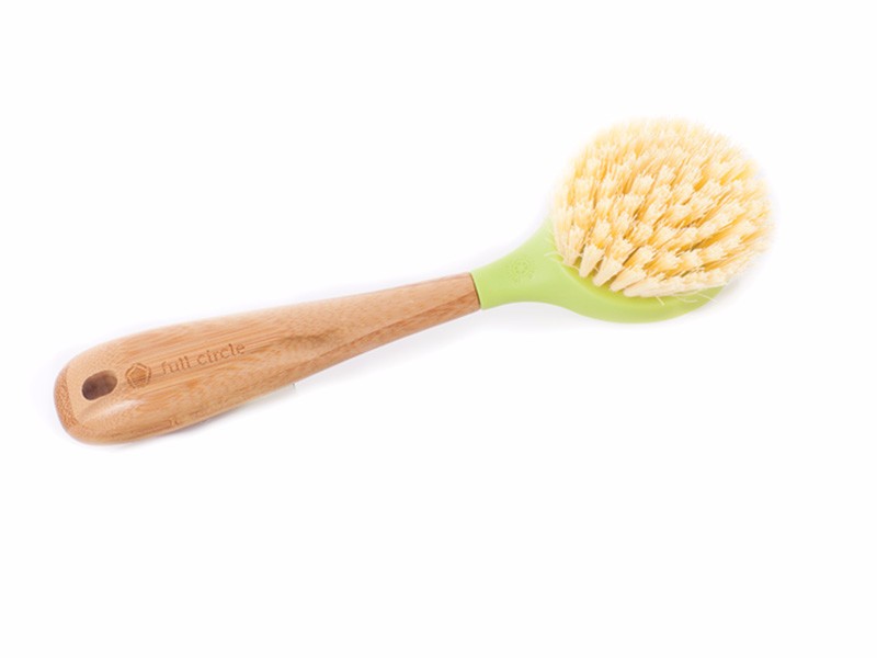 Be Good Dishwashing Brush with bamboo handle and recycled bristles, ideal for eco-friendly dish cleaning.
