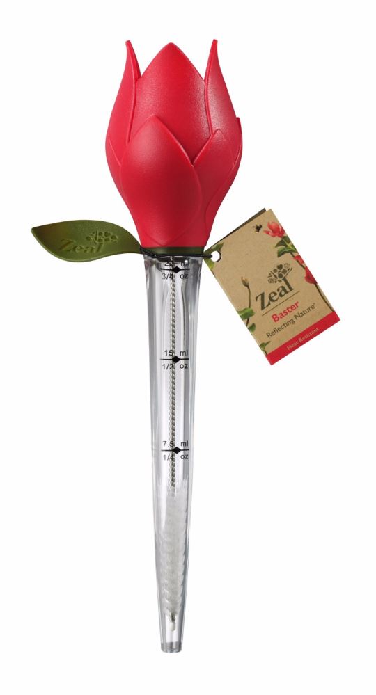 Lotus Flower Baster by ZEAL, designed for effortless basting of meats with an ergonomic grip and dishwasher-safe feature.