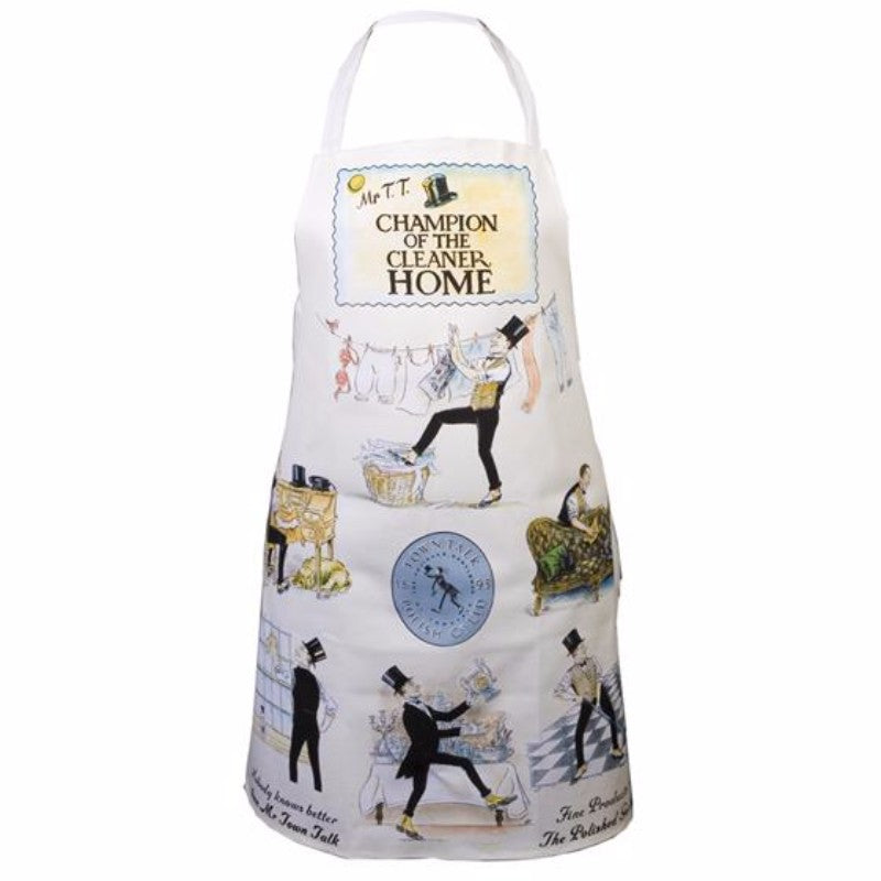 Mr Town Talk Apron set: 3 durable cotton aprons with adjustable straps and pockets for home cooks and chefs.