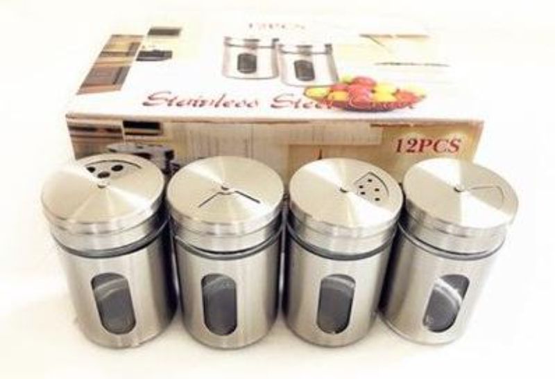 SALT AND PEPPER SHAKER - SILVER 8cm (12PC)
