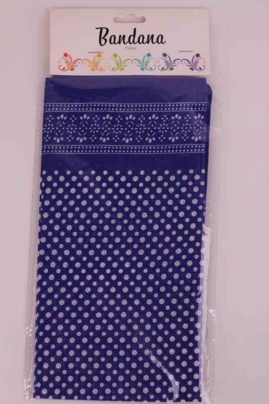 BANDANA - Blue Dots 56cm (Set of 12)