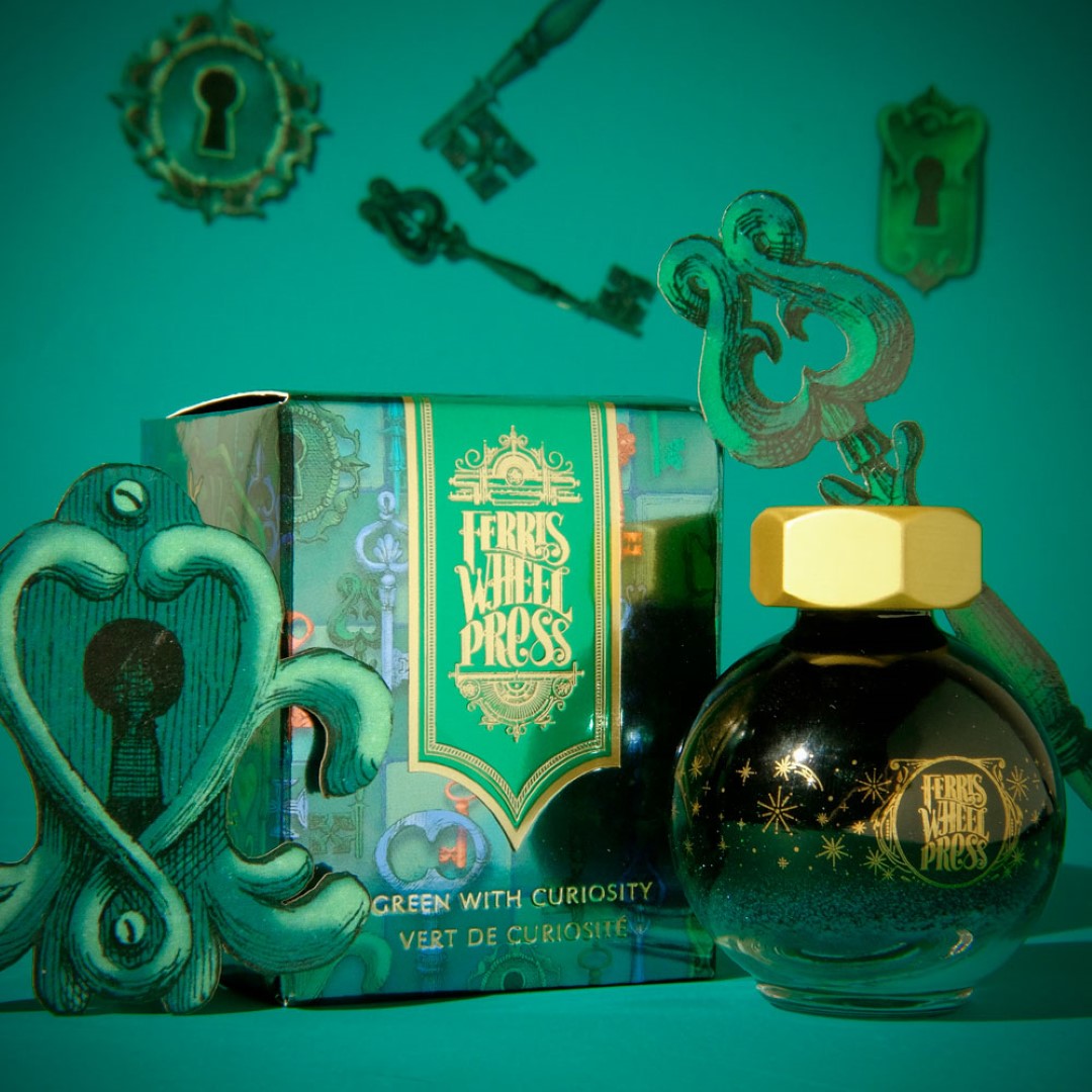 Ferris Wheel Press Fountain Pen Ink Ferritales Green with Curiosity 20ml