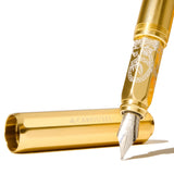 Ferris Wheel Press Fountain Pen Aluminium Carousel Plaited Gold Tress Fine