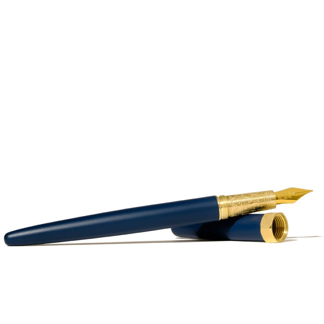 Ferris Wheel Press Fountain Pen Brush Crystal Blue Legacy Gold Nib Medium