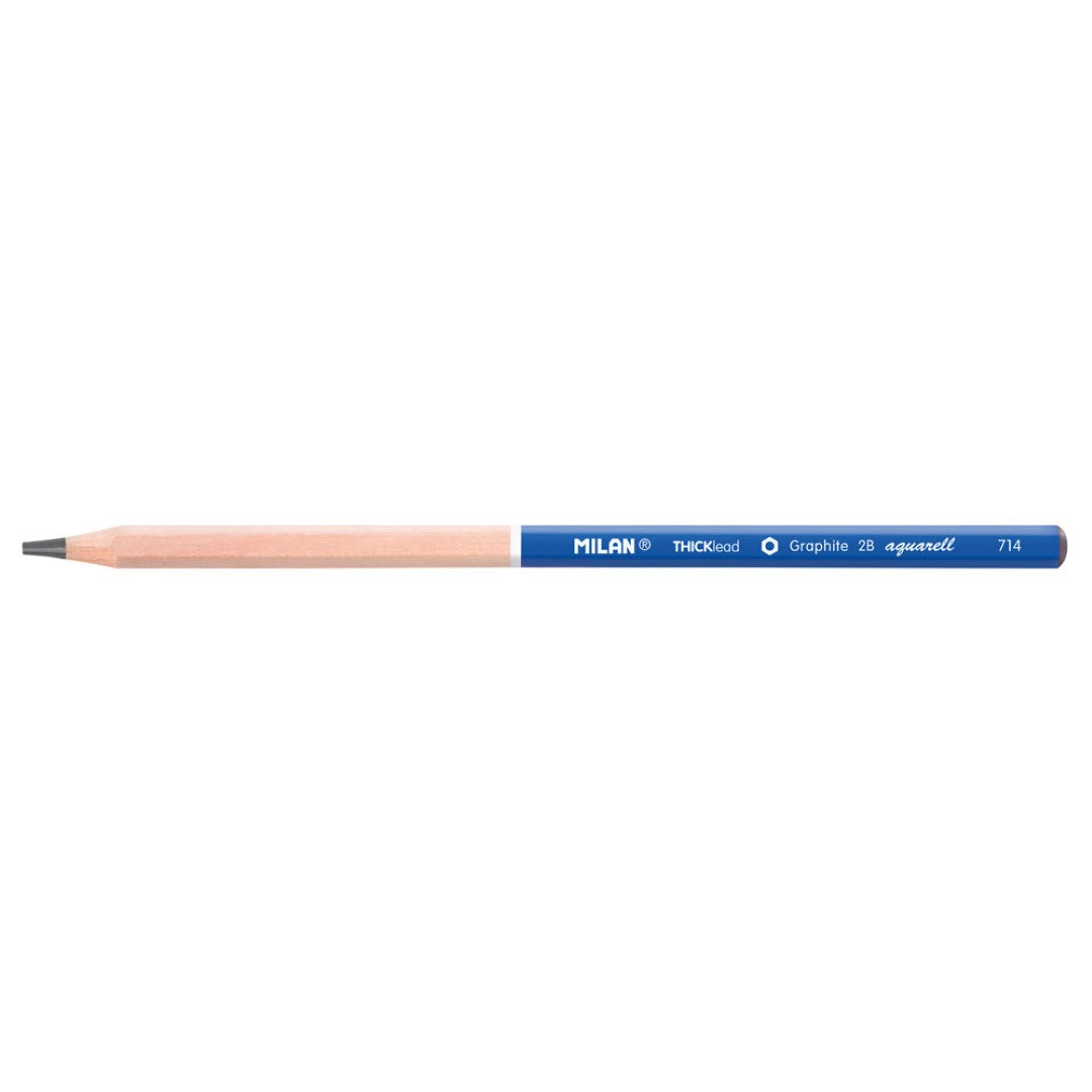 Milan Graphite Art Pencils Thick Lead 2B Pack 3