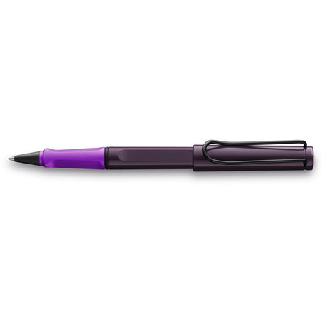 Lamy Safari LE Rollerball in vibrant violet blackberry, designed for comfort and smooth writing with a stylish, iconic design.