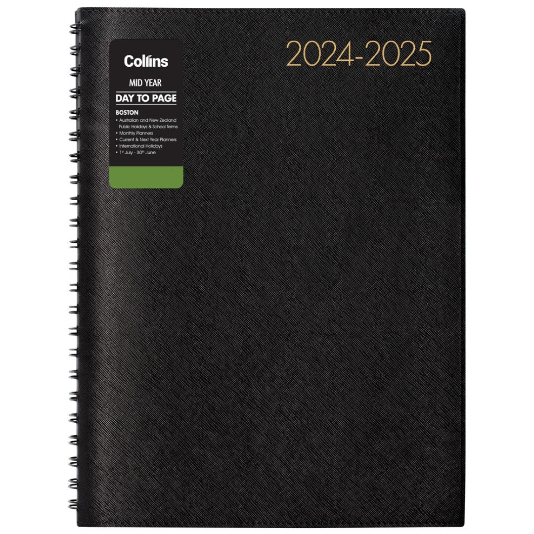 Collins Diary Mid Year Boston A41 Day Per Page 2024/2025