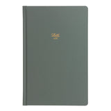 Stylish Letts Ruled Notebook in green with 240 pages, gold foil cover, and durable hard case for elegant writing.