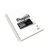 Silvine Tinted Project Book A4+ 5 Section 8mm Lined with Margin 200 Pages