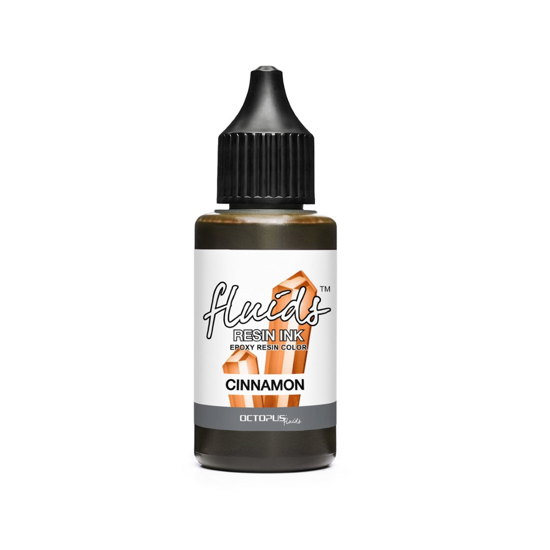 Cinnamon Brown resin ink in a 30ml bottle, ideal for vibrant, personalized resin art creations.