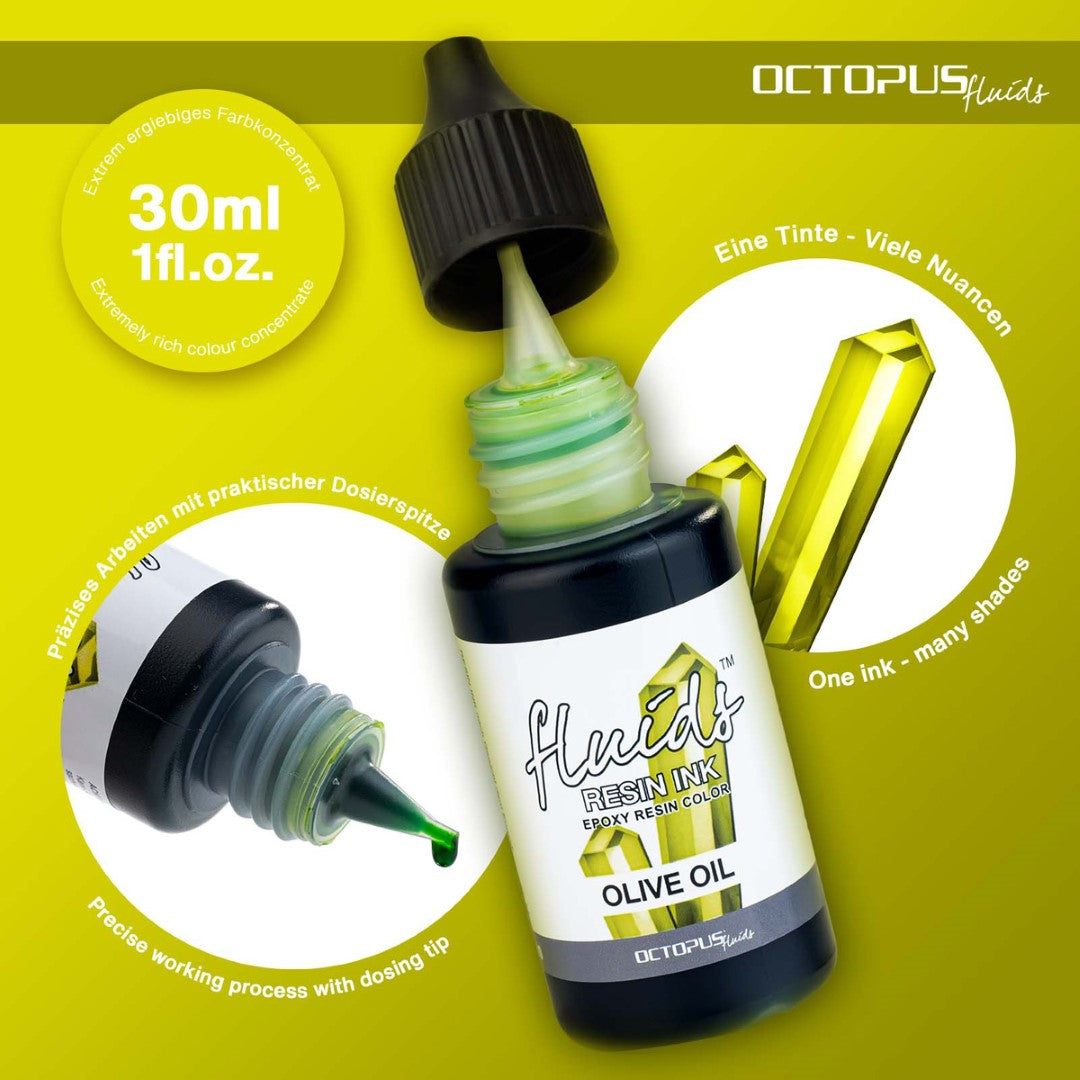 Octopus Fluids Resin Ink Olive Oil Green 30ml