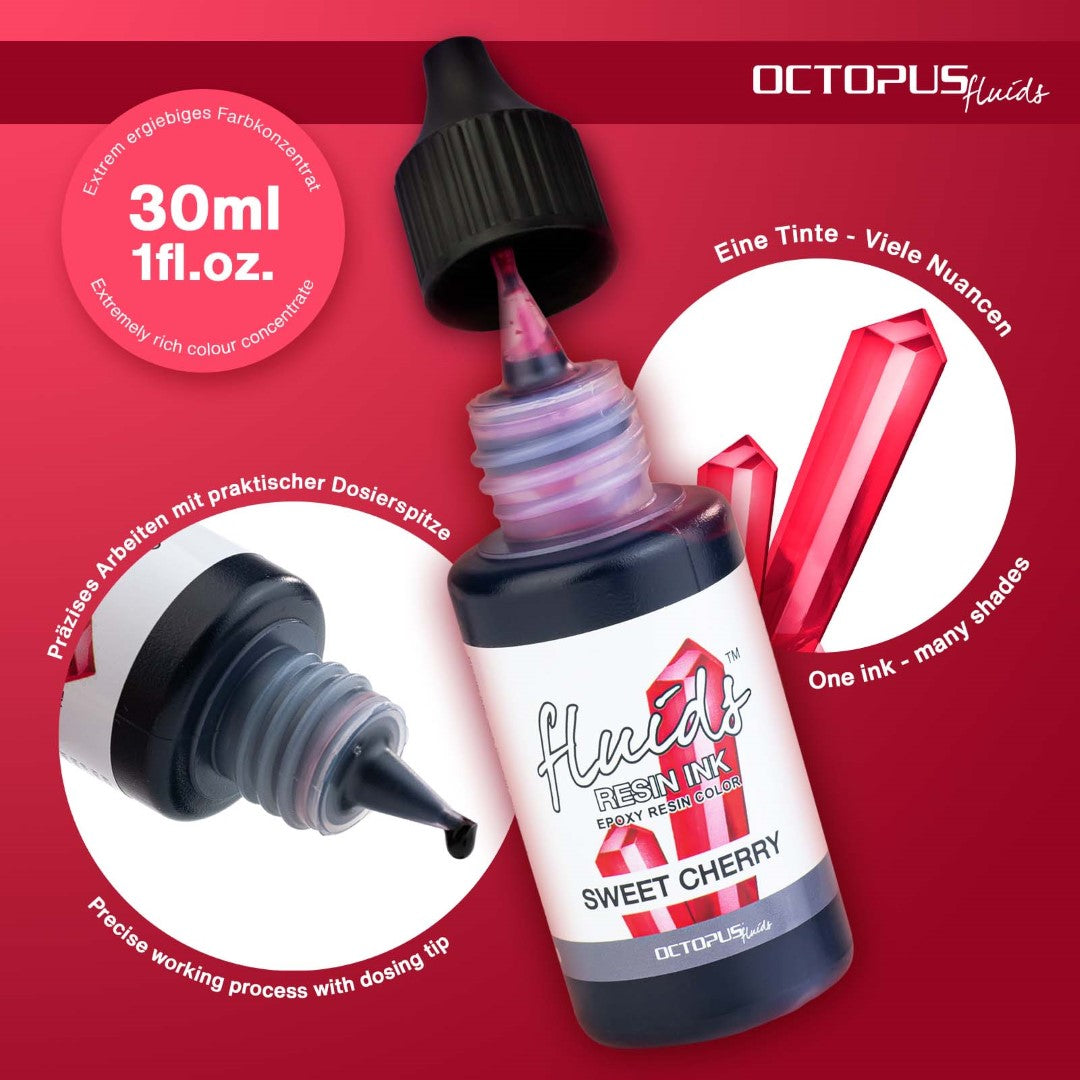 Octopus Fluids Resin Ink Sweet Cherry Red 30ml