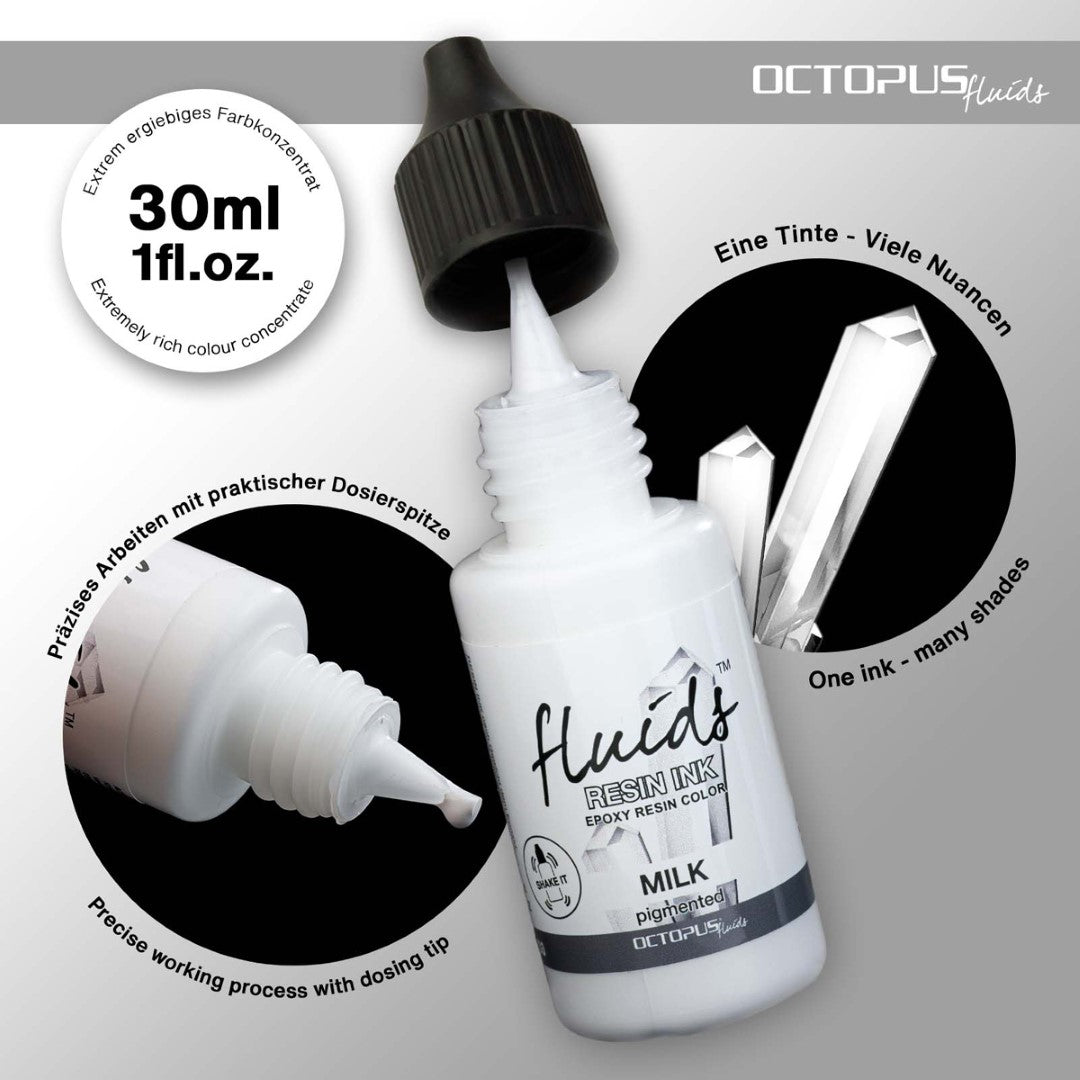 Octopus Fluids Resin Ink Milk White Petri Dish Effect 30ml