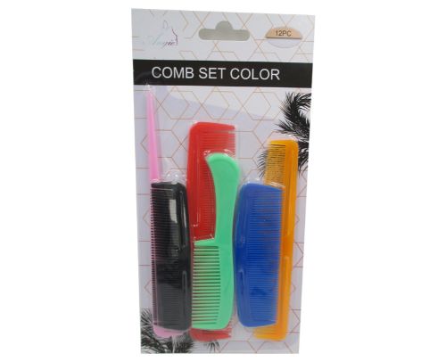 Comb Sets - 12 Piece Set X 3 Units (Assorted Colours)