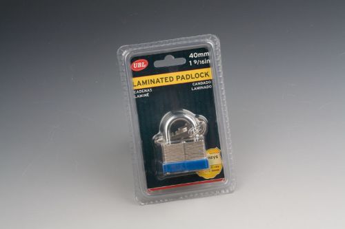 Padlock Laminated With Keys - 40mm (Set Of 3)